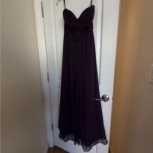 Bill Levkof Strapless Dark Purple Dress